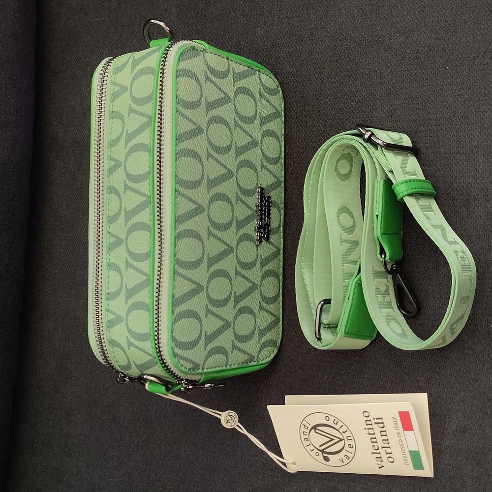 💚 Valentino Orlandi Crossbody Camera Bag in Green! New With Tags! - Picture 11 of 11